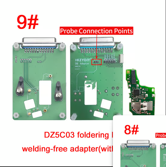 KeyDIY Welding Free Adapter Kit For 5C/5D, BDC2, BDC3, Porsche 5D, Audi 5D / 12 Pieces