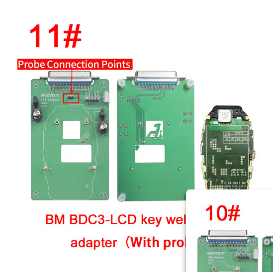 KeyDIY Welding Free Adapter Kit For 5C/5D, BDC2, BDC3, Porsche 5D, Audi 5D / 12 Pieces