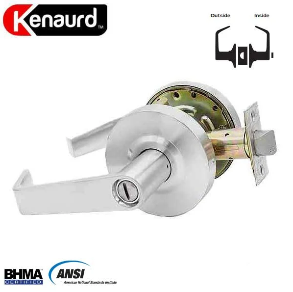 Commercial Lever Set Handle / 2-3/4” Standard Backset / Satin Chrome / Privacy / Grade 2