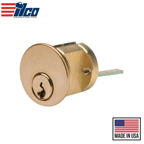 Ilco / 7075 Kwikset RIM Cylinder / 5 Pin / 1 1/8" / KA2 / 03 / Bright Brass / Grade 1