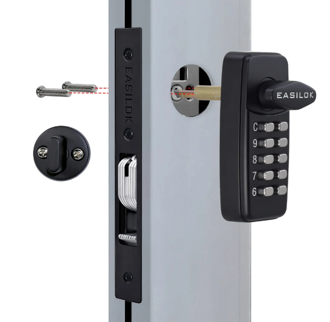 Easilok / SK1850 Mechanical Keyless Code Lock for Bottom Rail / Black