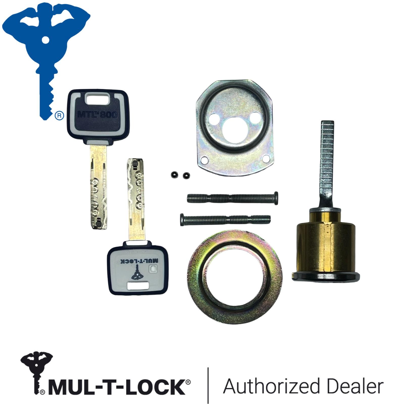 MUL-T-LOCK® 1 1/8" Rim Cylinder w/ Horizontal Tail / MTL 800 / 607B