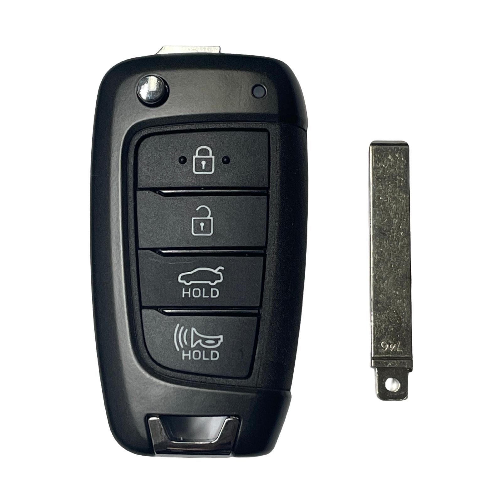 2021-2023 Hyundai Elantra / 4-Button Remote Flip Key / PN: 95430-AA100 / NYOMBEC4TX2004 (Canadian Version)(OEM NEW)