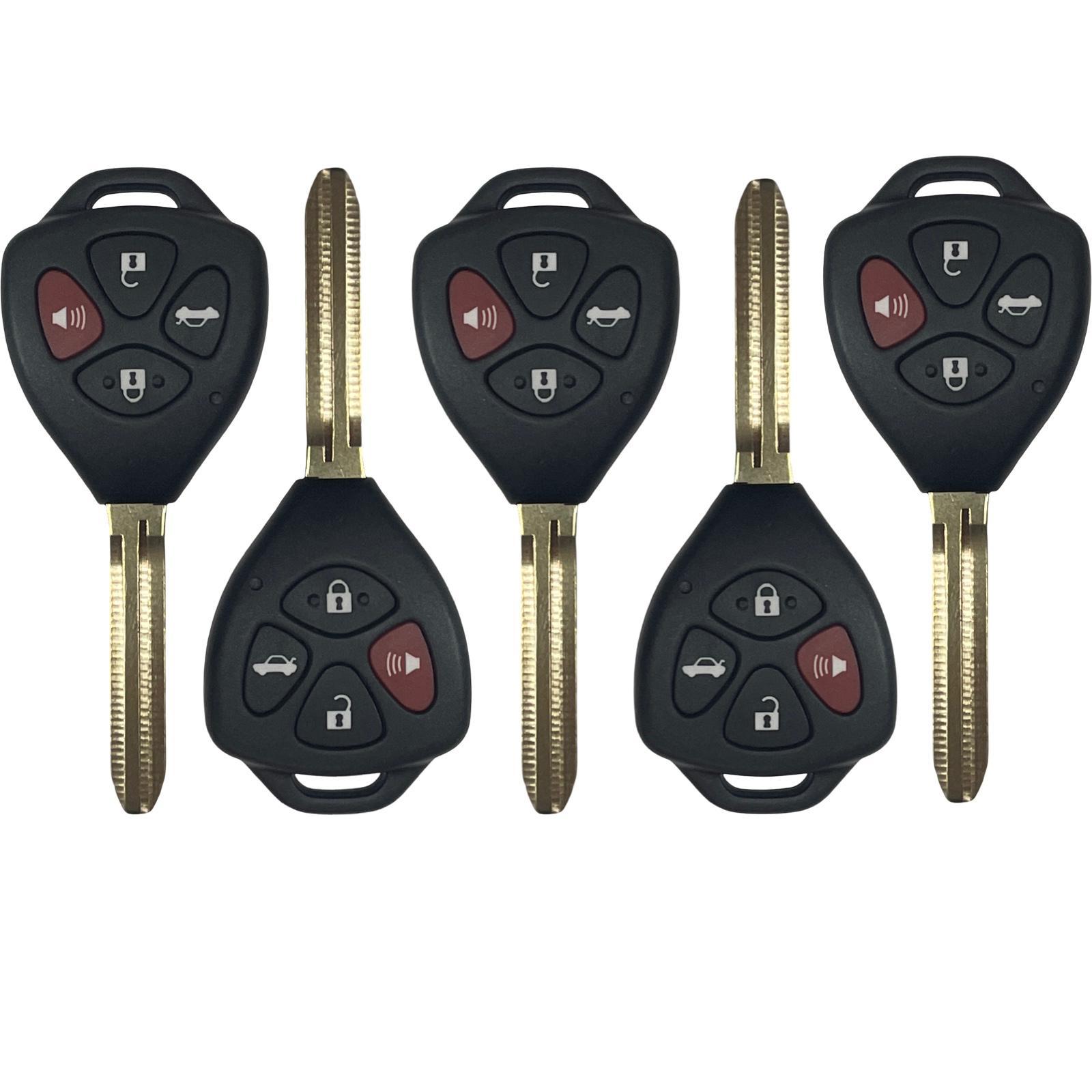 Xhorse Toyota Style / 4-Button Universal Remote Head Key for VVDI Key Tools (Wired) / 5 Pack