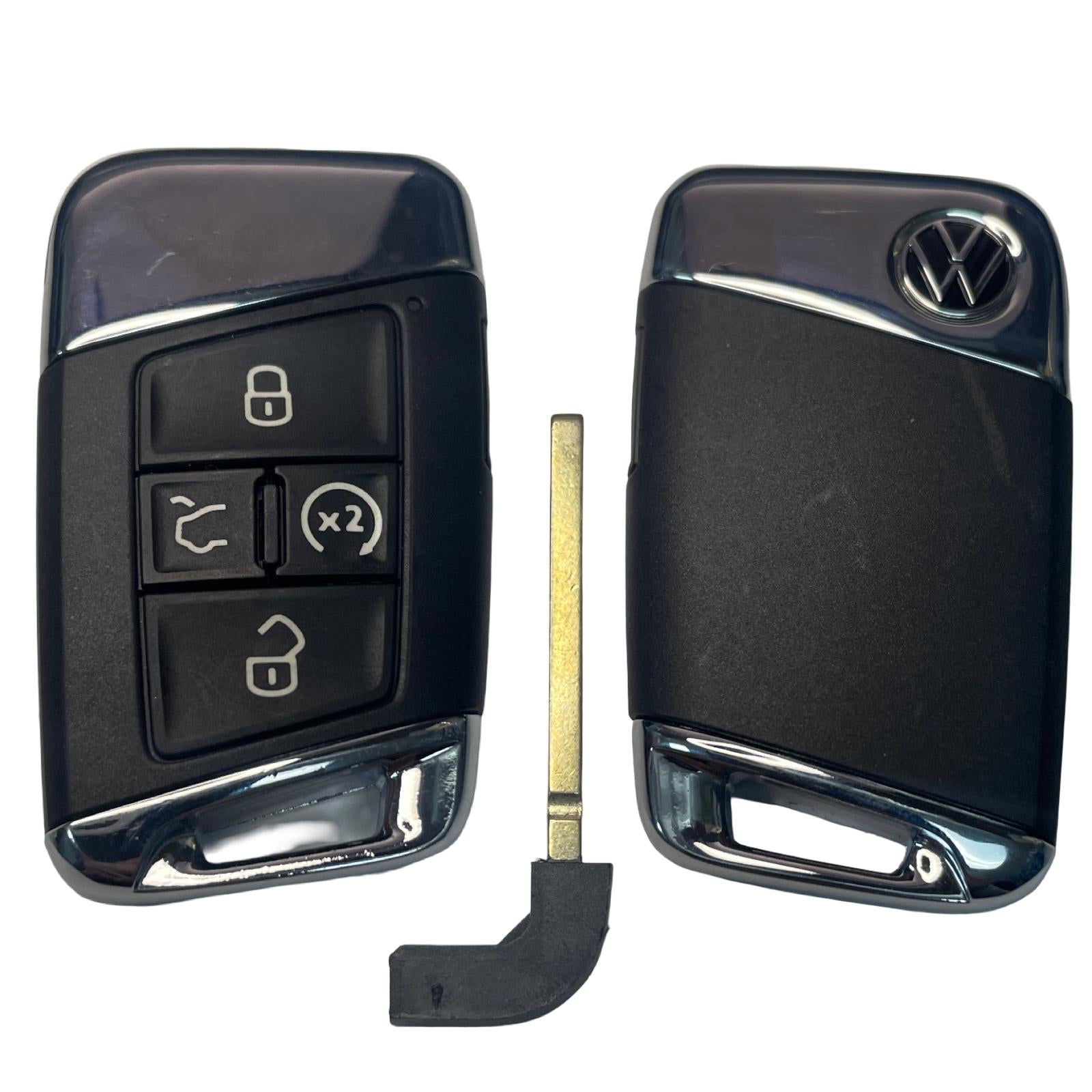 2018-2026 Volkswagen 5 Button Chrome Smart Key / MQB 5C / KR5FS14T / Locked Key / For Copy Only