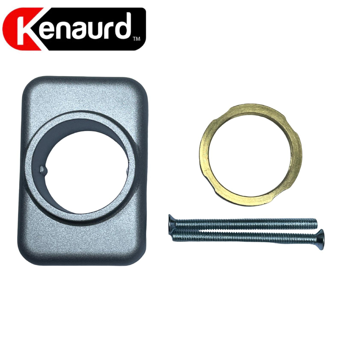 Premium Mortise Cylinder Mounting Pad for Rod Exit Devices / Aluminum Silver
