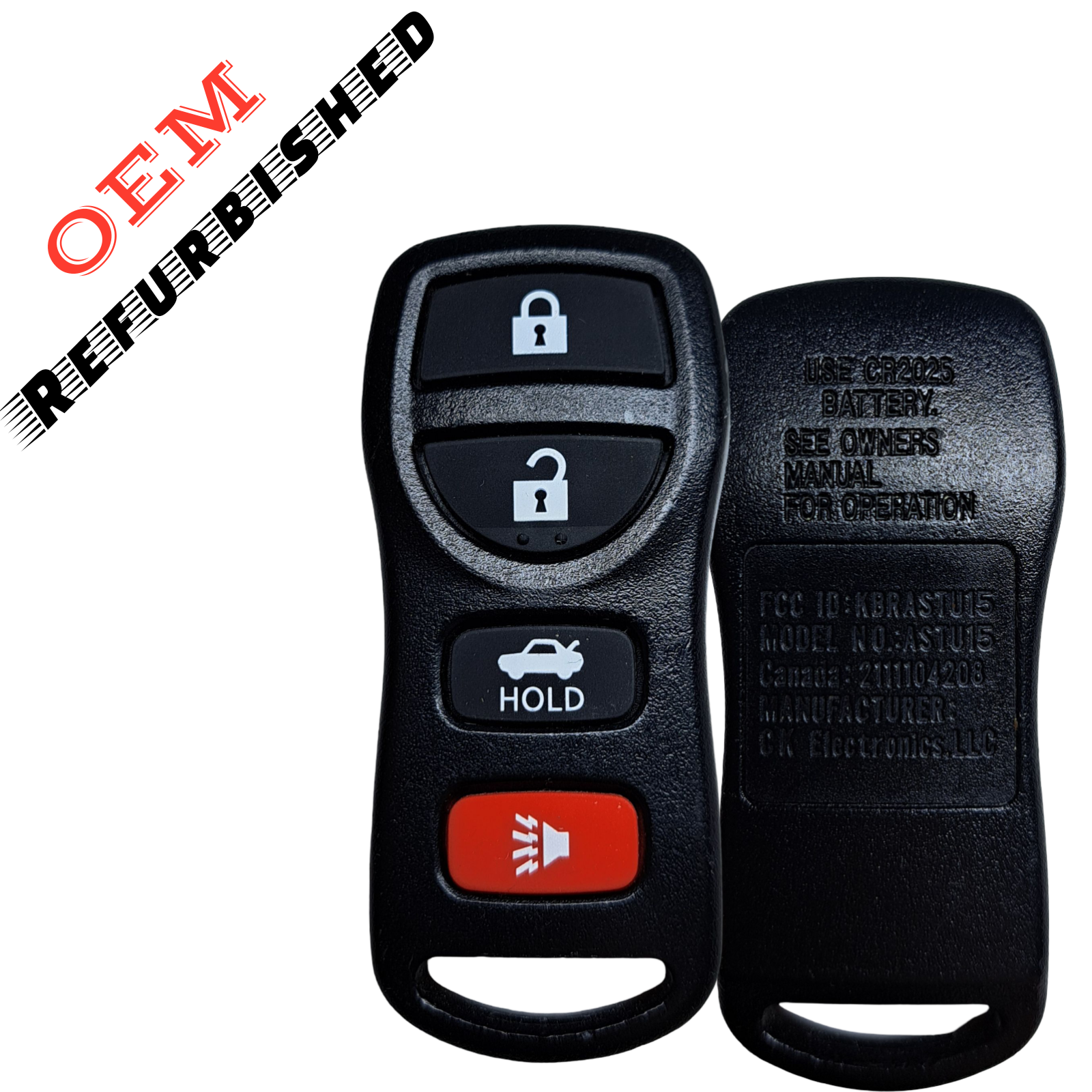2002-2012 Nissan Infiniti / 4-Button Keyless Entry Remote / PN:28268-C991C / PQTDORM14 / KBRASTU15 (OEM Refurb)
