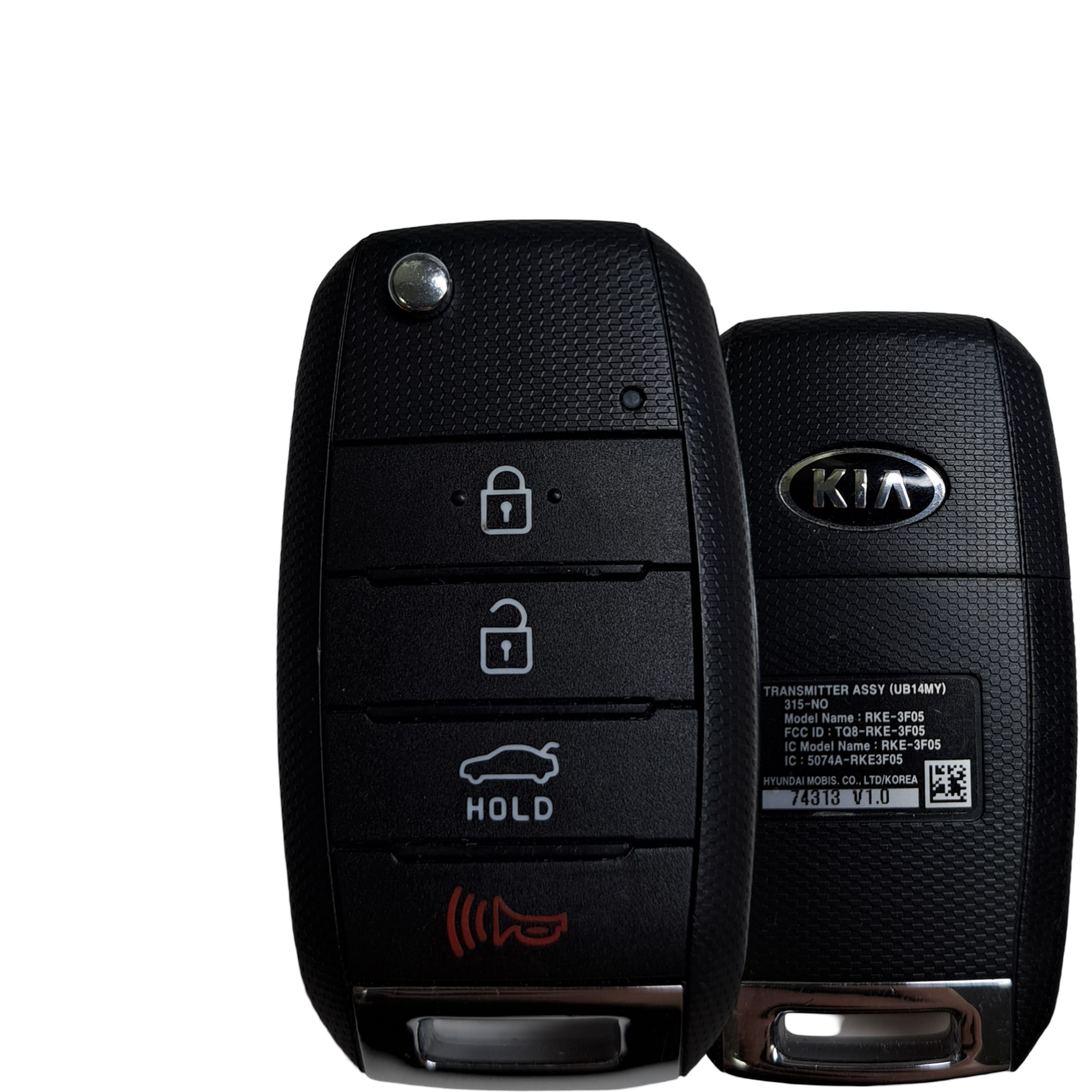 2014-2017 Kia Rio / 4-Button Flip Key / PN: 95430-1W023 / TQ8-RKE-3F05 (UB14MY) (OEM Refurb)