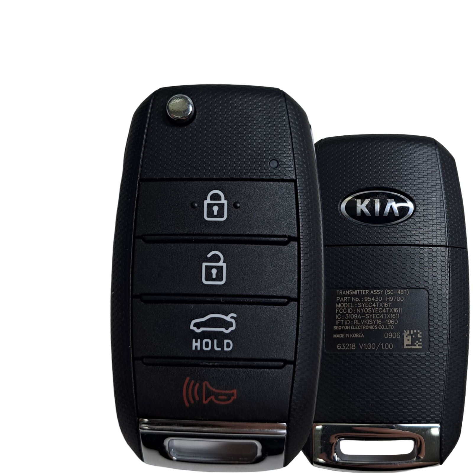 2018-2021 Kia Rio / 4-Button Flip Key / PN: 95430-H9700 / NYOSYEC4TX1611 (SC 4BT) (OEM Refurb)