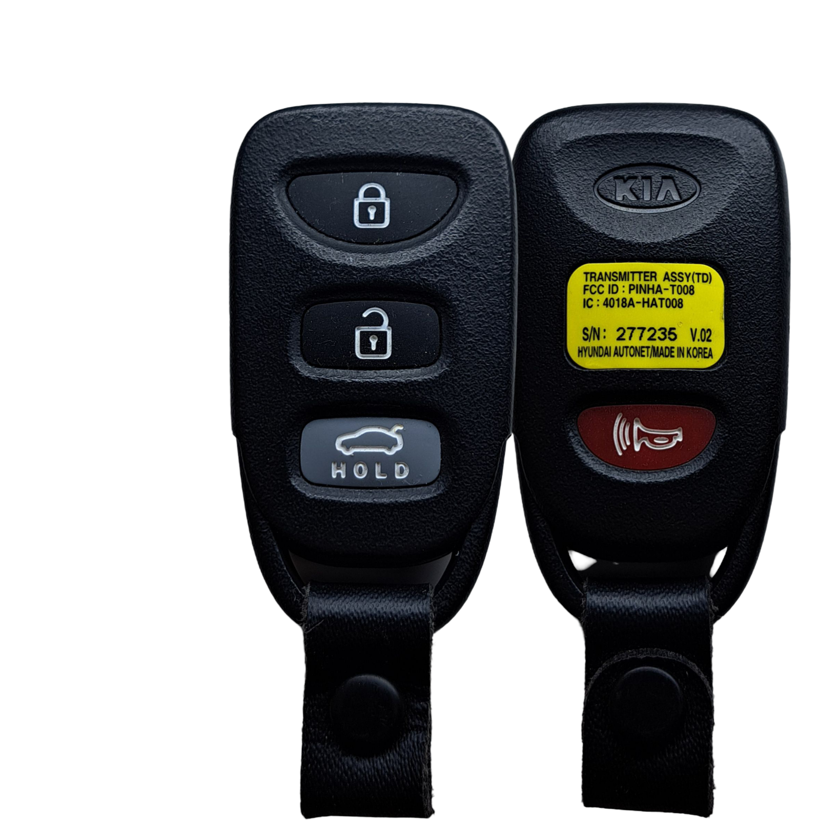 2010-2013 Kia Forte / 4-Button Keyless Entry Remote / PN: 95430-1M100 / PINHA-T008 / (OEM Refurb)