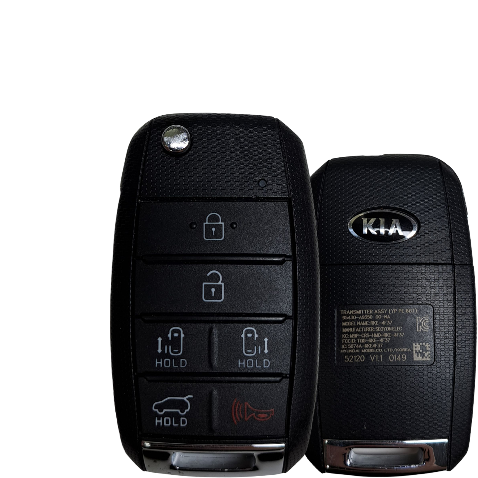2016-2021 Kia Sedona / 6-Button Flip Key / PN: 95430-A9350 / TQ8-RKE-4F37 (YP PE 6BT) (OEM Refurb)