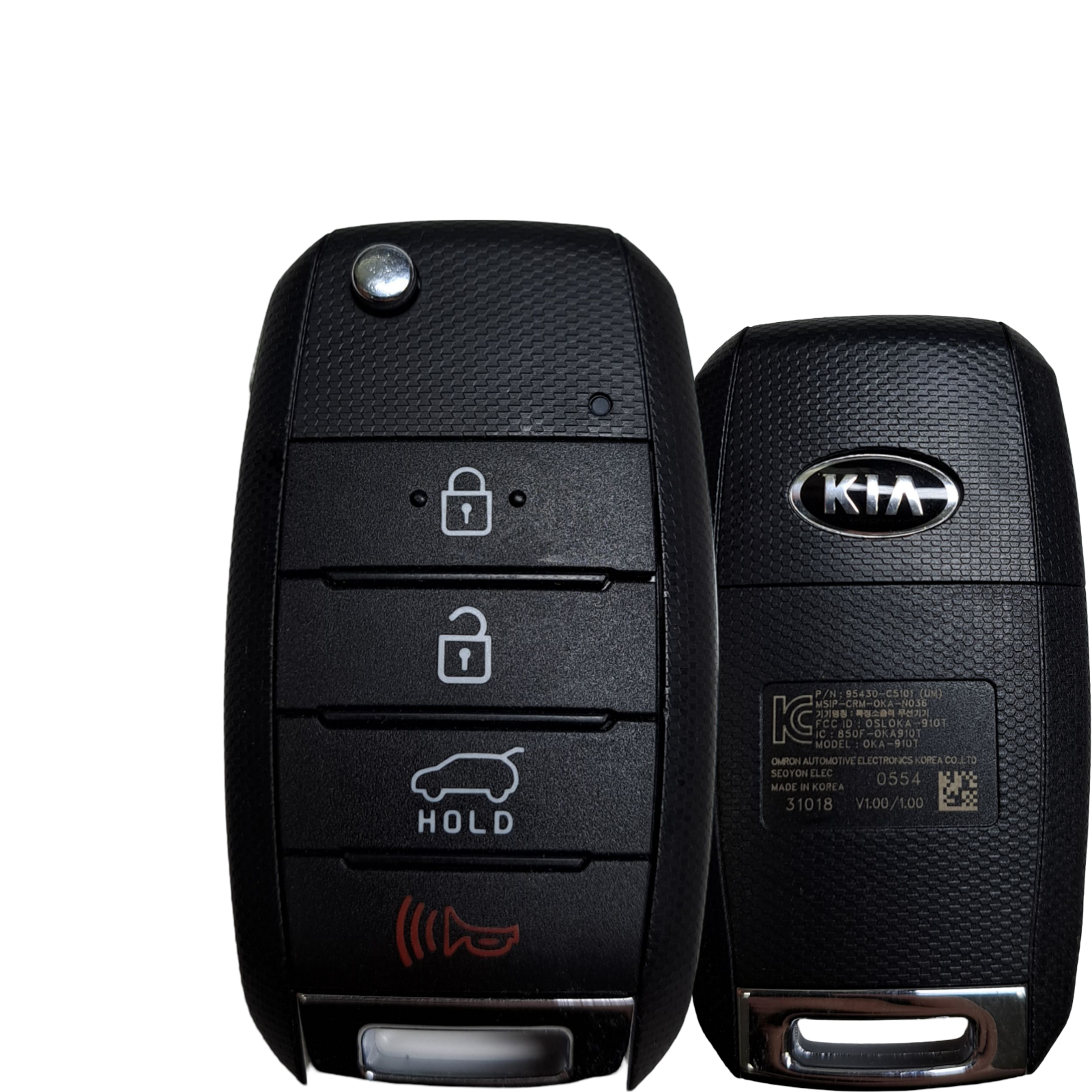 2015-2020 Kia Sorento / 4-Button Flip Key / PN: 95430-C5101 / OSLOKA-910T (UM) (OEM Refurb)