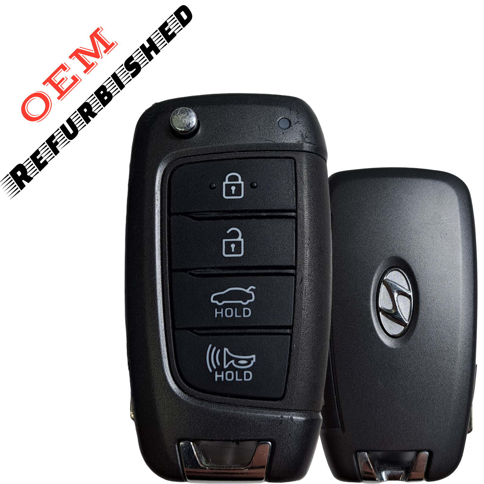 2019-2022 HYUNDAI SONATA / 4-BUTTON FLIP KEY / PN: 95430-L1000 / TQ8-RKE-4F40 (OEM REFURBISHED)