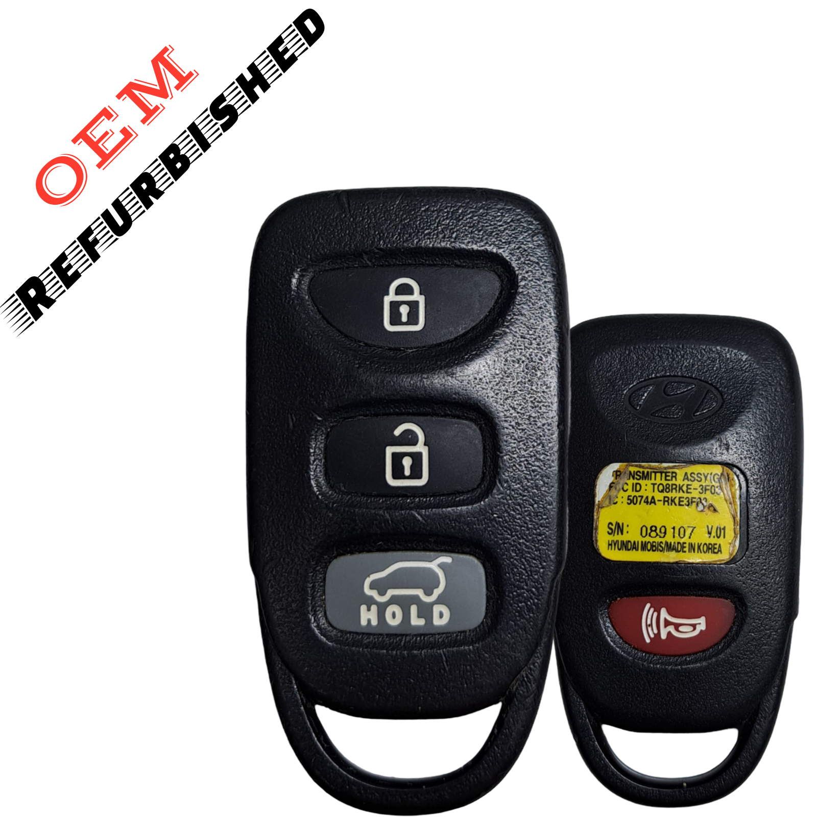 2012-2017 Hyundai Elantra / 4-Button Keyless Entry Remote / PN: 5074A-RKE3F03 / TQ8RKE-3F03 (OEM Refurb)
