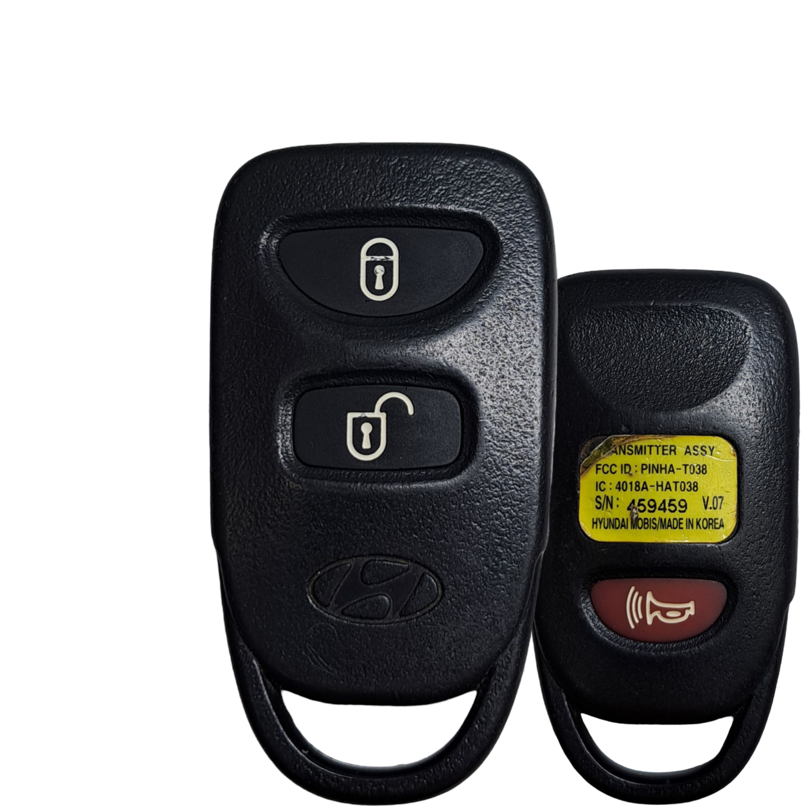 2007-2012 Hyundai Accent Santa Fe / 3-Button Keyless Entry Remote / PN: 95411-0W100 / PINHA -T038 (OEM Refurb)
