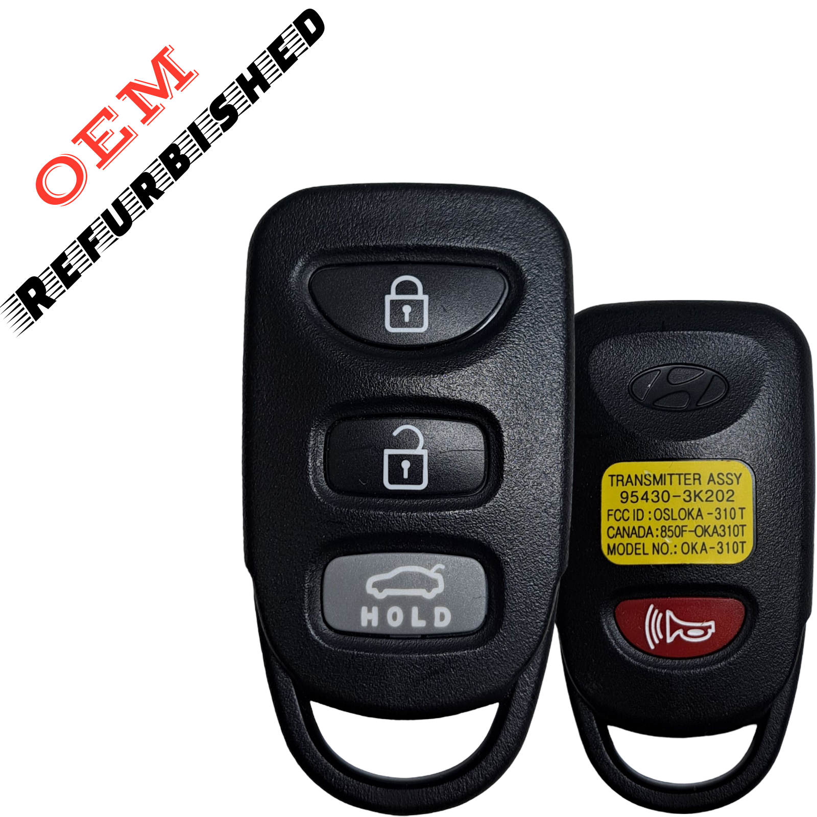 2006-2010 Hyundai Sonata / Elantra / 4-Button Keyless Entry Remote / PN: 95430-3K200 / OSLOKA-310T (OEM Refurb)