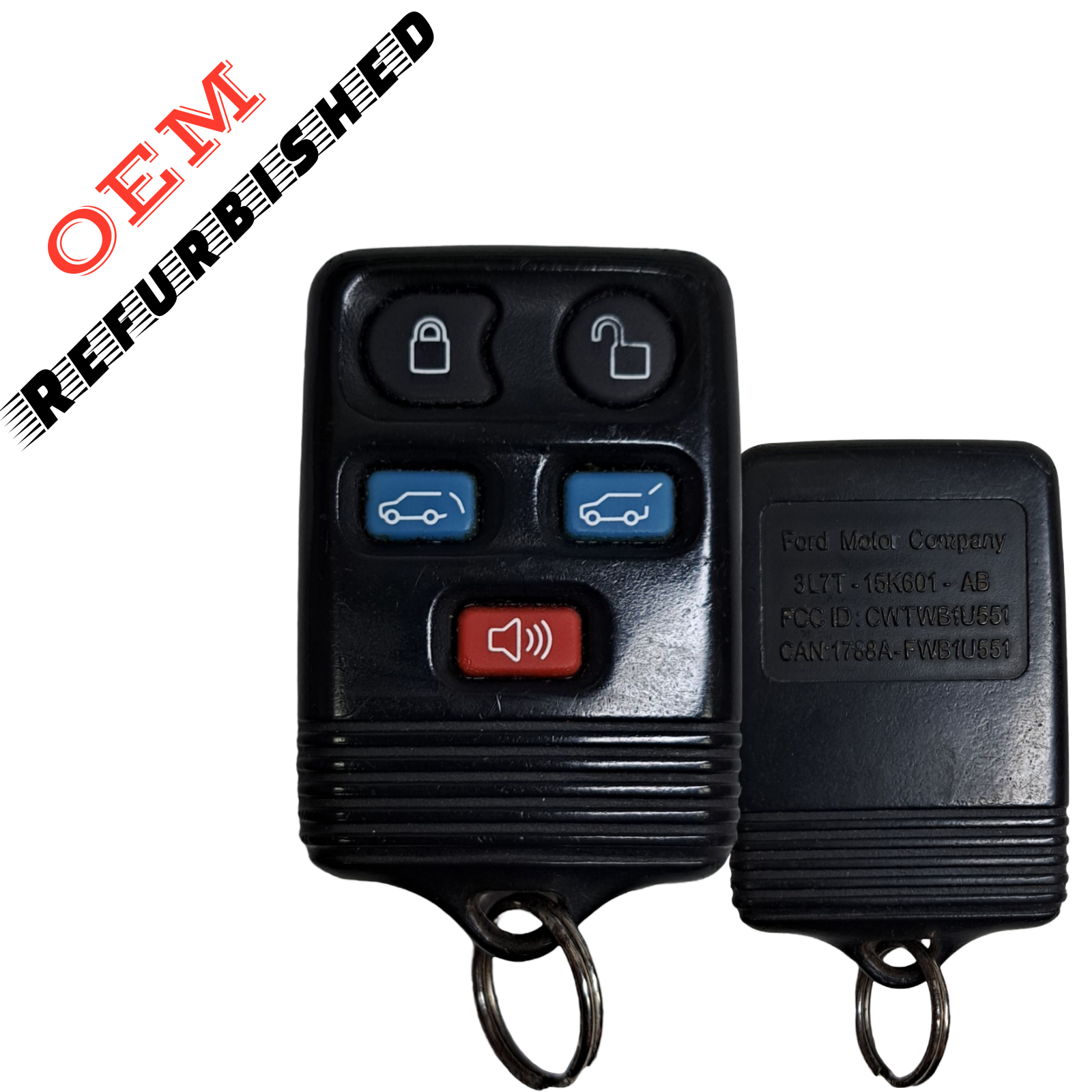 1998-2012 Ford Expedition / 5-Button Keyless Entry Remote W/Liftgate / PN: 3L7T-15K601-AA / FCC: CWTWB1U551 (OEM Refurb)