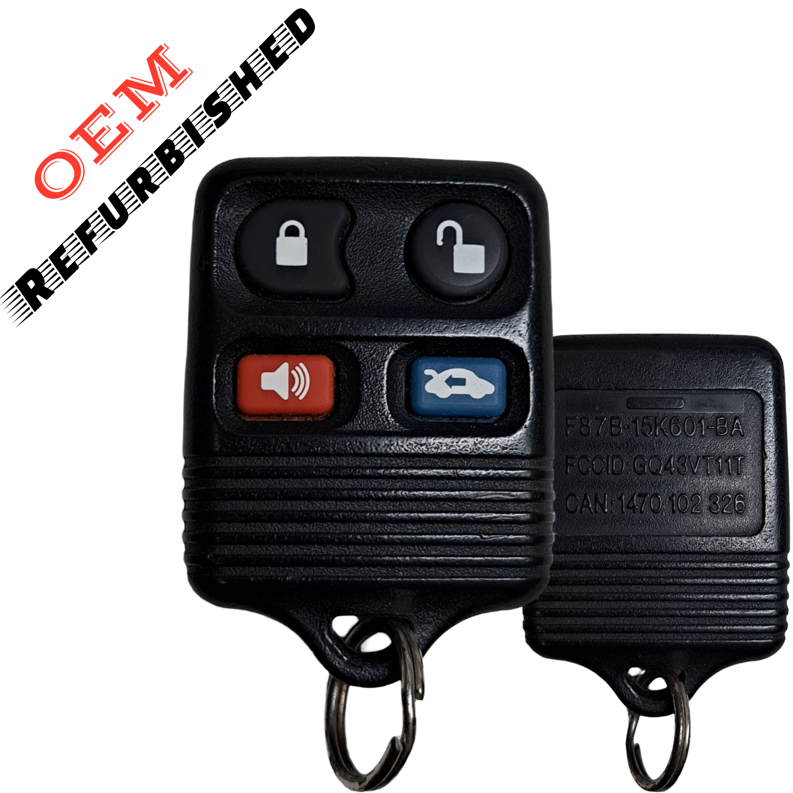 1998-2014 Ford / 4-Button Keyless Entry Remote / PN: 8S4T-15K601-AB / CWTWB1U345 (OEM Refurb)