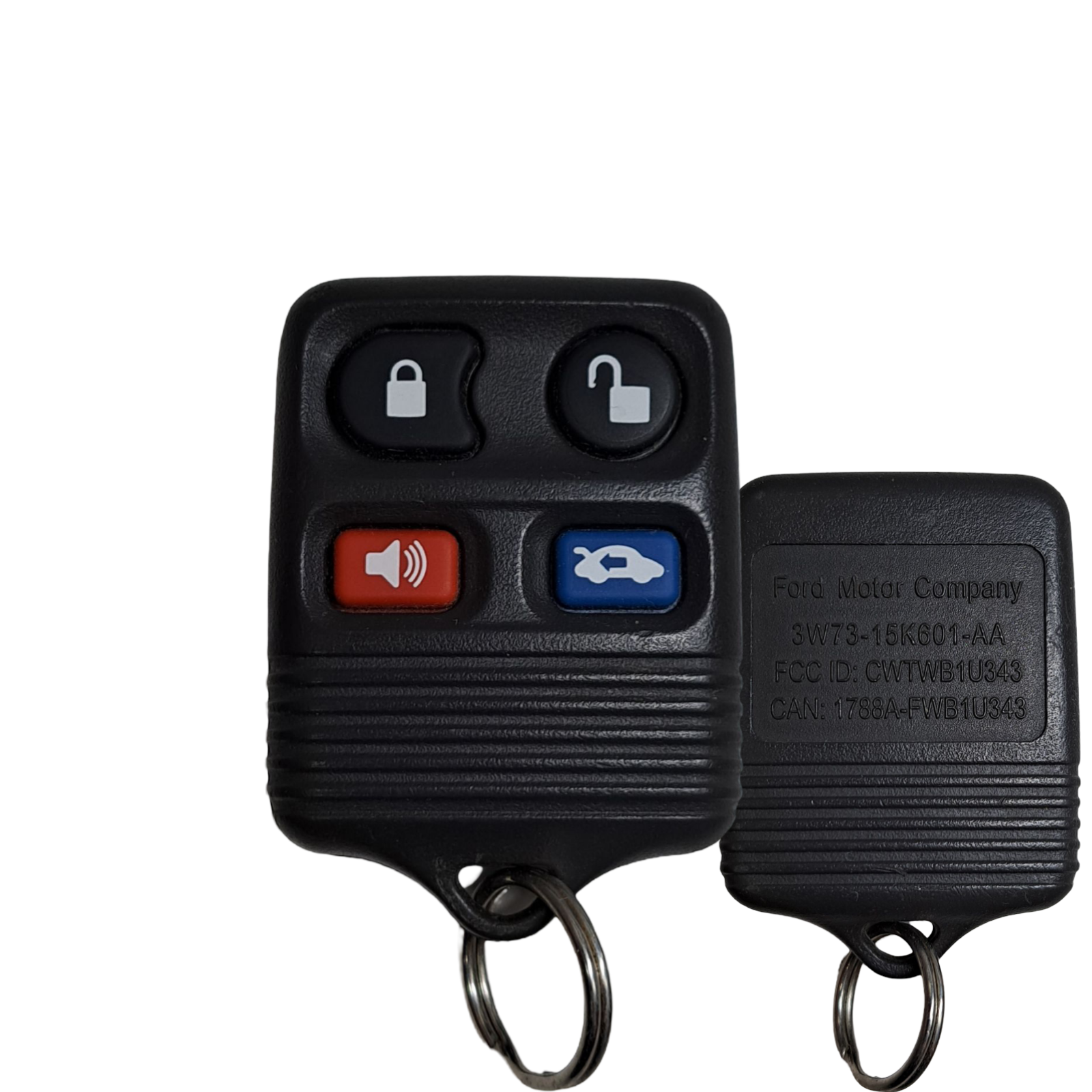 1995-2006 Ford / 4-Button Keyless Entry Remote / PN: 3W73-15K601-AA / CWTWB1U343 (OEM Refurb)
