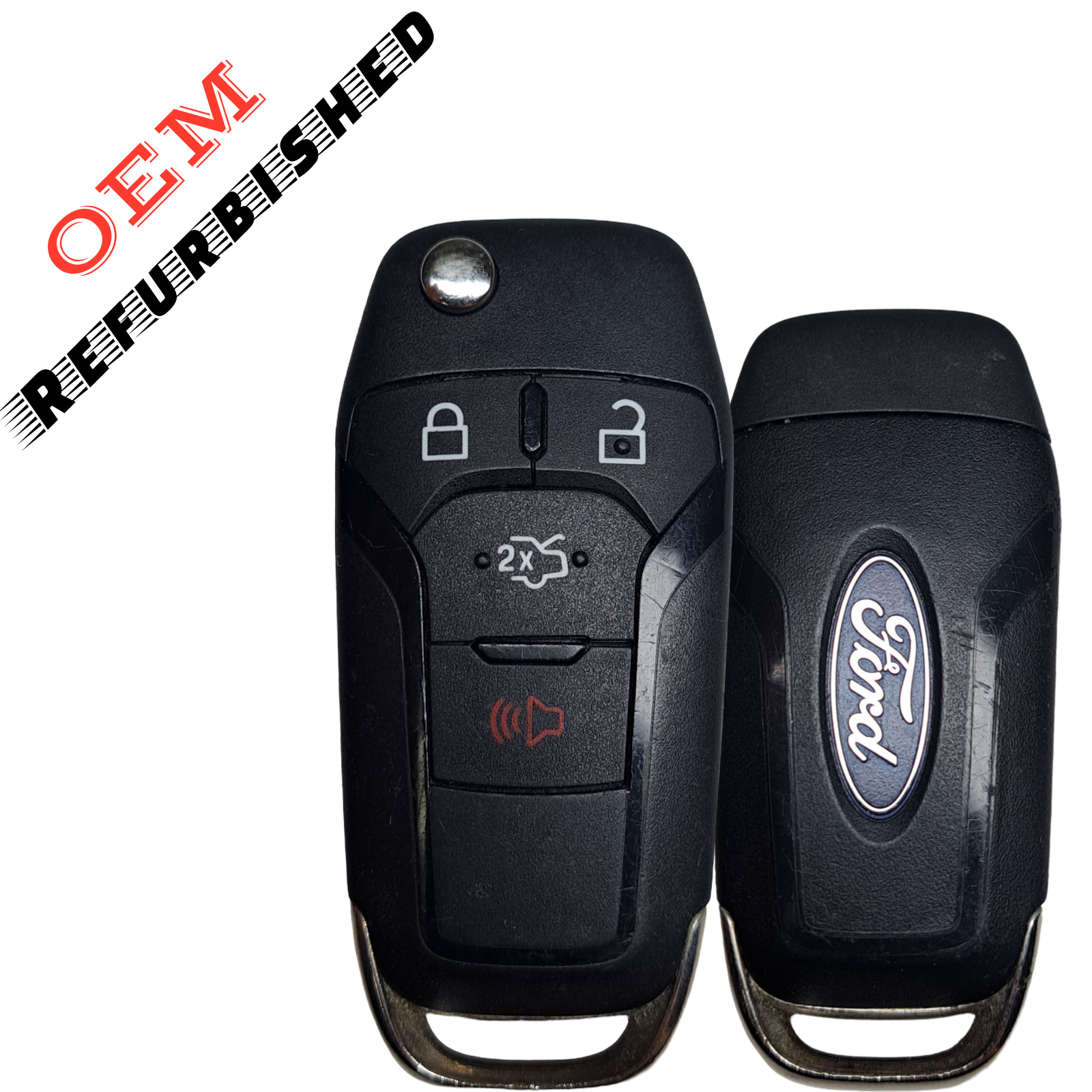 2013-2016 Ford Fusion / 4-Button Flip Key / PN: 164-R7986 / N5F-A08TAA (128 Bit) (OEM Refurb)