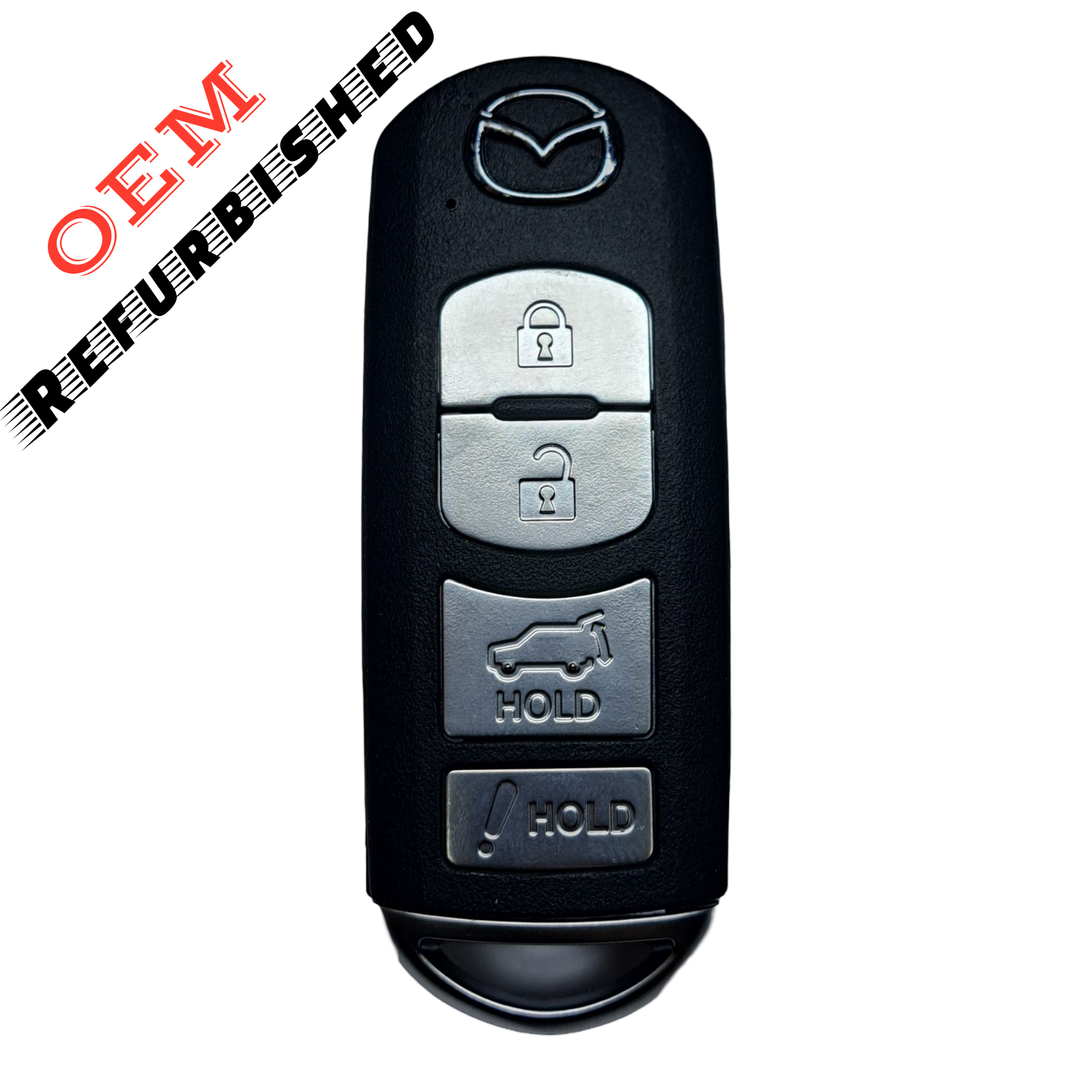 2016-2019 Mazda CX-5 / CX-9 / 4-Button Smart Key w/ Hatch / PN: TKY2-67-5DY / WAZSKE13D02 (OEM Refurb)