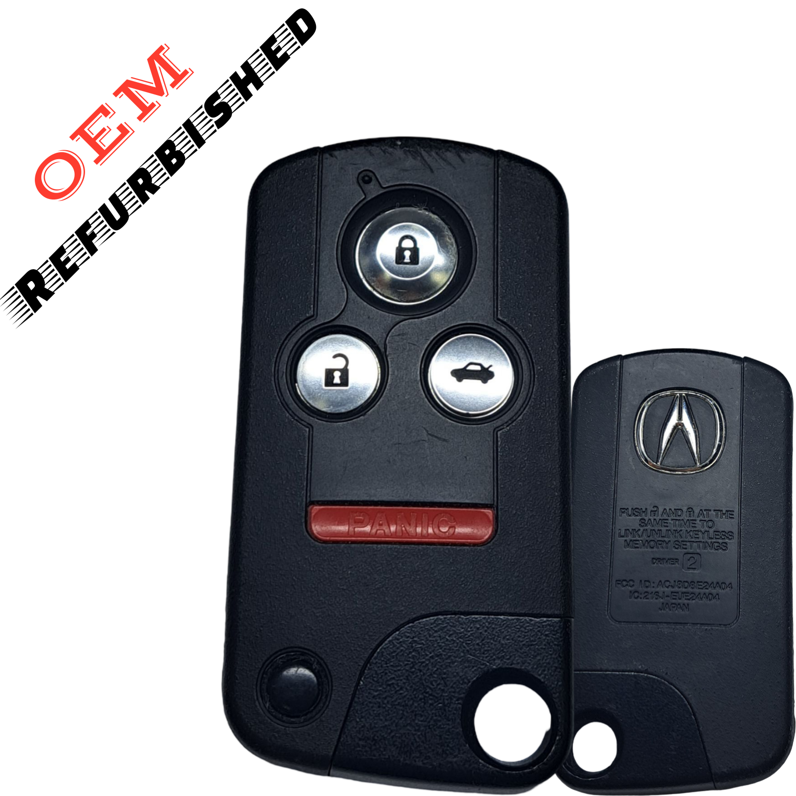 2005-2013 Acura RL / 4-Button Smart Key / PN: 72147-SJA-A01 / ACJ8D8E24A04 (Driver2) (OEM Refurb)
