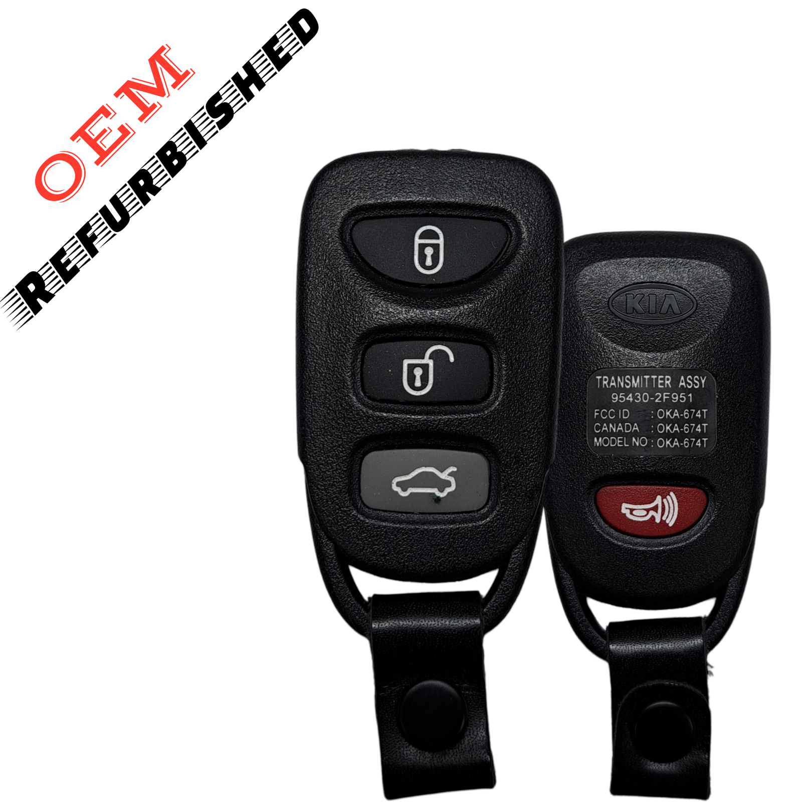 2007-2009 Kia Spectra / 4-Button Keyless Entry Remote / PN: 95430-2F951 / OKA-674T (OEM Refurb)