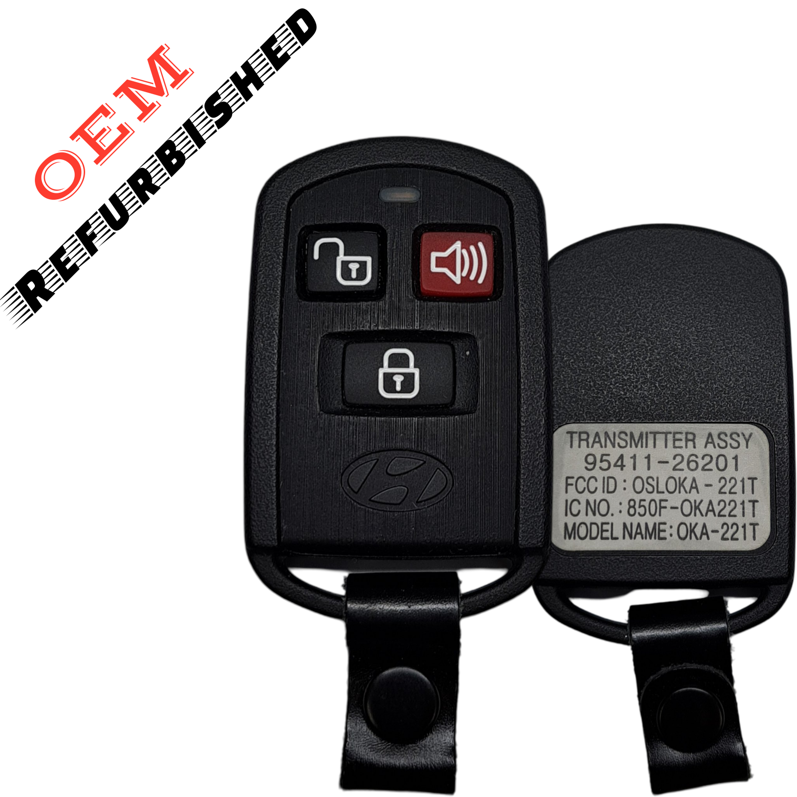 2003-2006 Hyundai Elantra Santa Fe / 3-Button Keyless Entry Remote / PN: 95411-26203 / OSLOKA-221T (OEM Refurb)