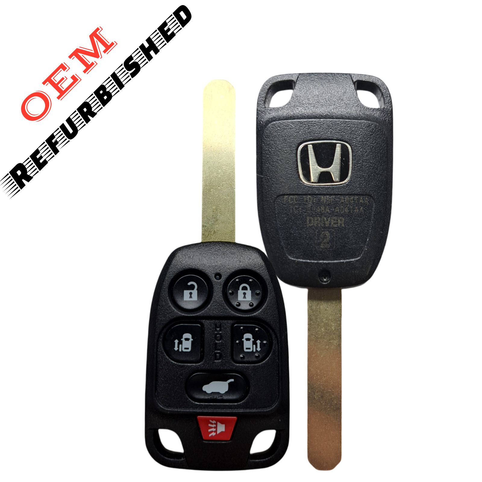 2011-2013 Honda Odyssey / 6-Button Remote Head Key / PN: 35118-TK8-A20 / N5F-A04TAA (Driver2) (OEM Refurb)