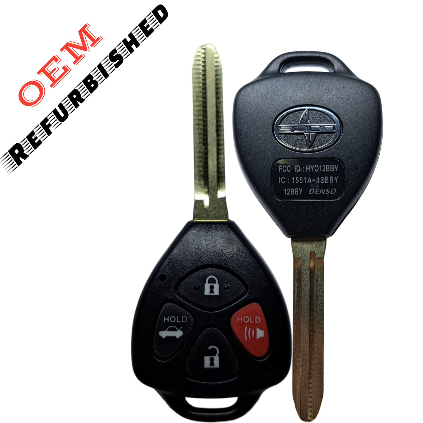 2013-2015 Scion FR-S / 4-Button Remote Head Key / PN: SU003-01445 / HYQ12BBY (G Chip) (OEM Refurb)
